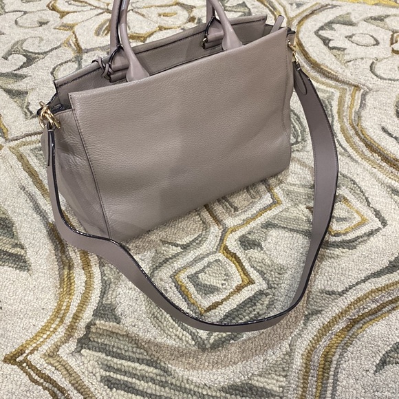 ♠️ Kate spade beautiful gray leather large top handle satchel shoulder bag ♠️ - Picture 4 of 16